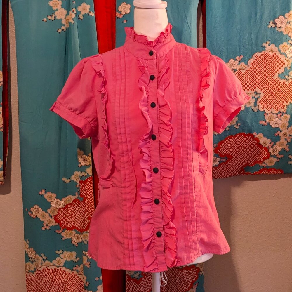 Bubble gum pink blouse